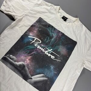 Primitive Apparel Galaxy Woman Graphic T Shirt Tee White‎ Size M